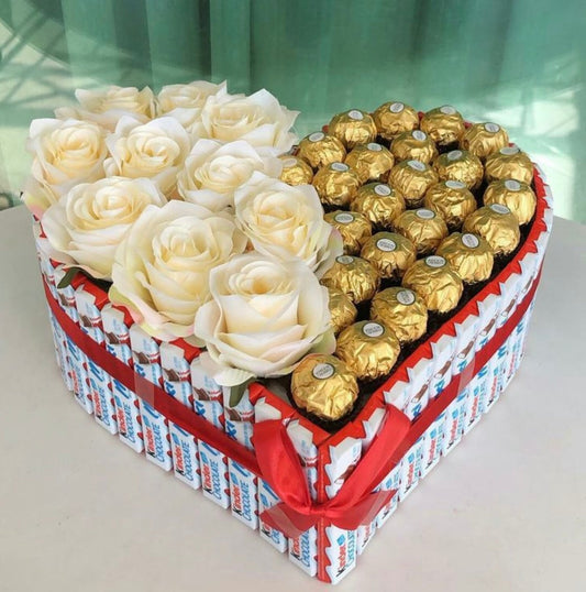 Choklad & Blommor Hjärta