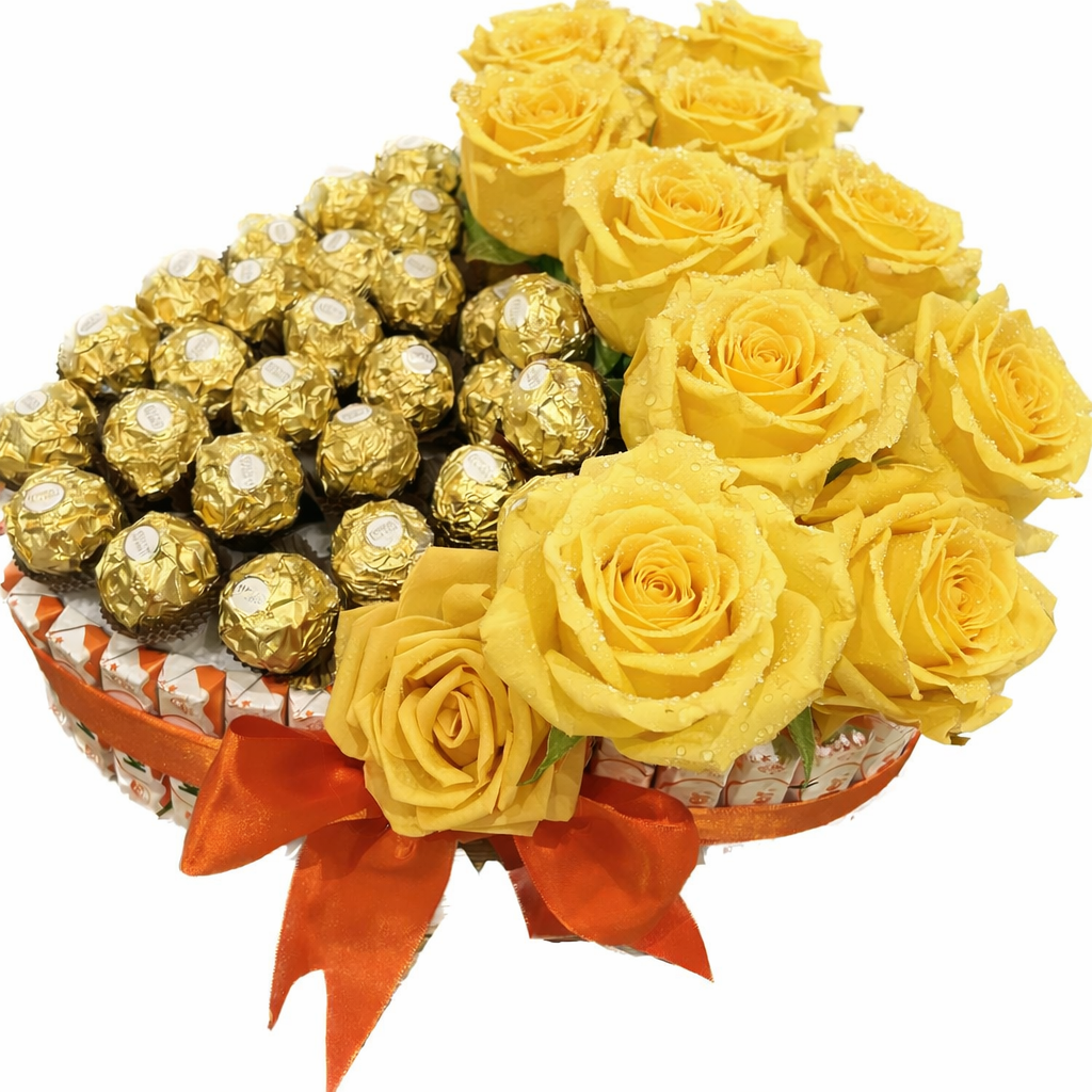 Choklad & Blommor Hjärta 