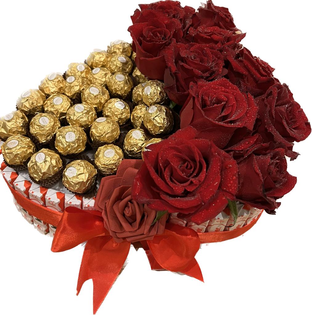 Choklad & Blommor Hjärta 