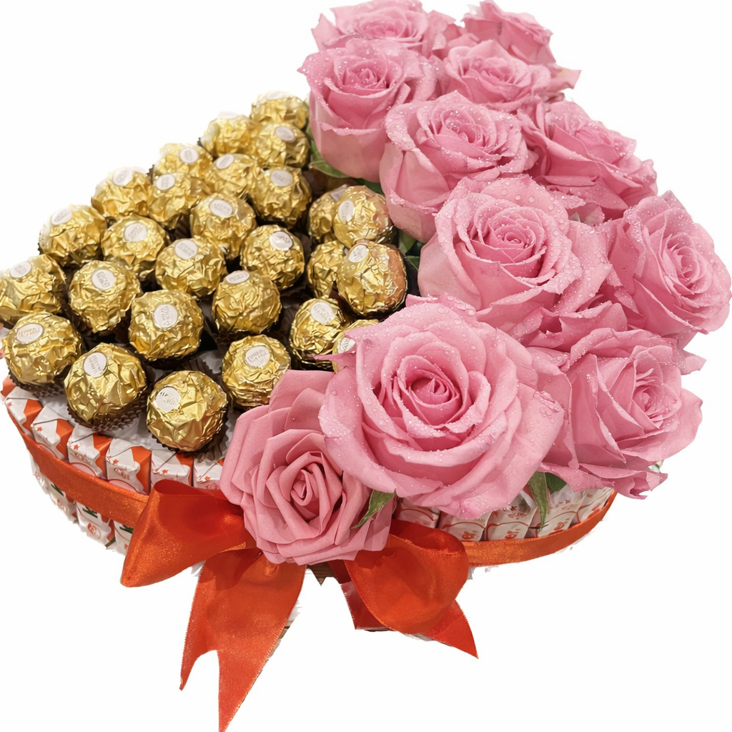 Choklad & Blommor Hjärta 