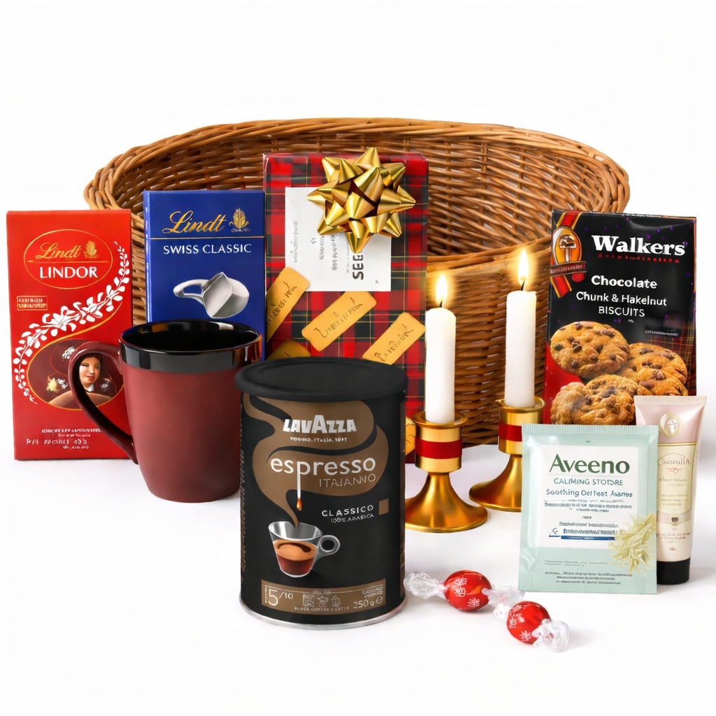 Mysiga godsaker presentkorg